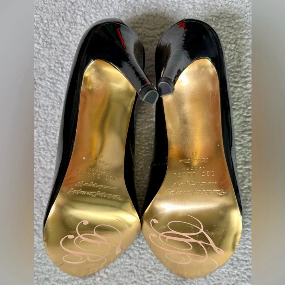 Ted Baker Patent Leather Peep Toe Pumps, Classic Formal Luxury, NWOB, Size 41